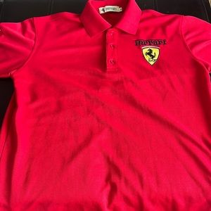 Vintage Ferrari Racing F-1 Shirt Polo Big Logo 90s Men Size M Red (used)